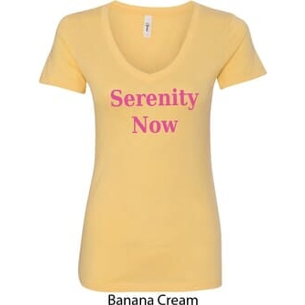 Serenity Now Ladies V-Neck Shirt