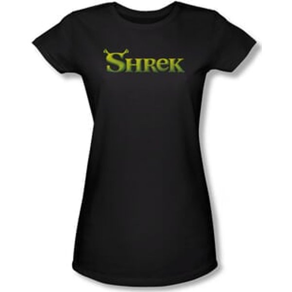Shrek Shirt Juniors Logo Black Tee T-Shirt