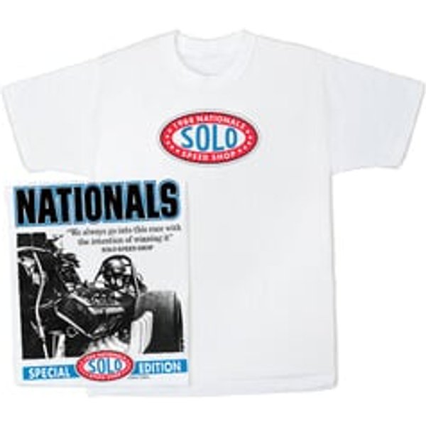 Solo Speed Shop T-Shirt - 1968 Nationals Classic Car Adult Tee Shirt