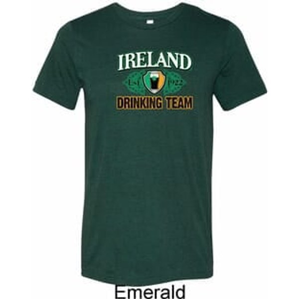 St Patrick's Day Ireland Drinking Team Mens Tri Blend Crewneck Shirt