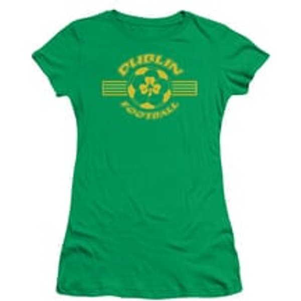 St. Patrick's Day Shirt Juniors Dublin Football Kelly Green Tee T-Shirt