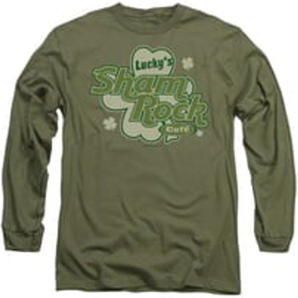 St. Patrick's Day Shirt Lucky's Shamrock Long Sleeve Green Tee T-Shirt
