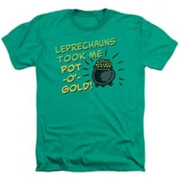 St. Patrick's Day Shirt Merry Thieves Adult Heather Kelly Green Tee T-Shirt