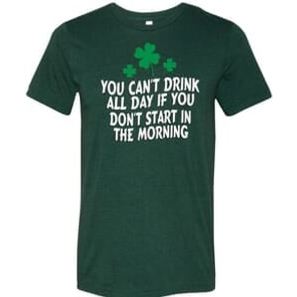 St Patricks Day Drink All Day Tri Blend Tee