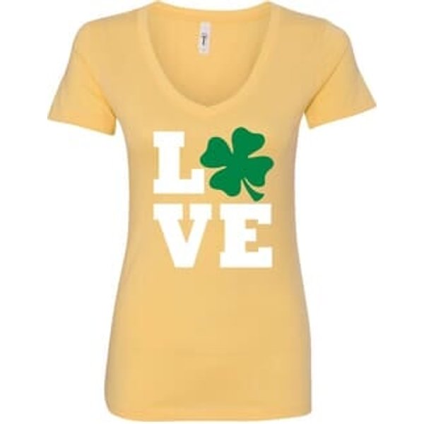 St Patricks Day Love Shamrock Ladies V-Neck
