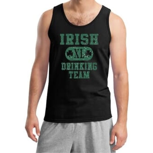 St Patricks Day Mens Tanktop Irish Drinking Team Tank Top
