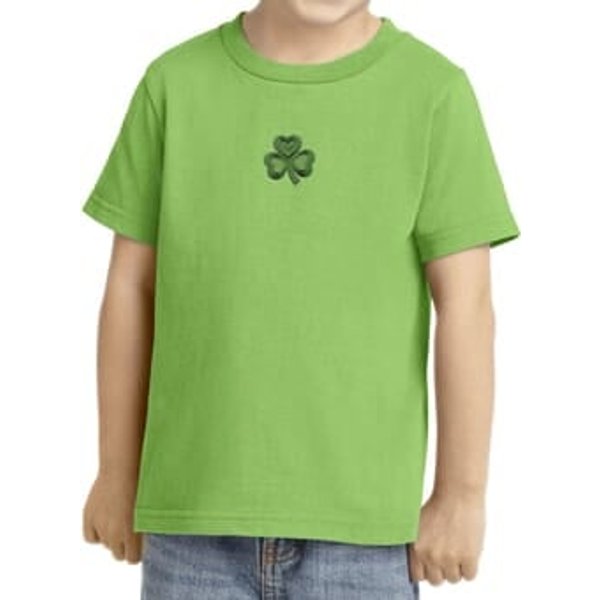St Patricks Day Shamrock Patch Small Print Toddler T-shirt