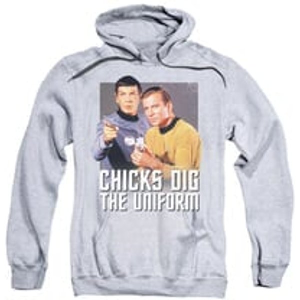 Star Trek Hoodie Chicks Dig The Uniform Athletic Heather Sweatshirt Hoody