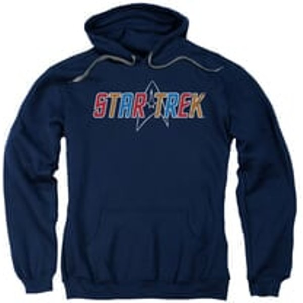 Star Trek Hoodie Multi-Colored Logo Navy Sweatshirt Hoody