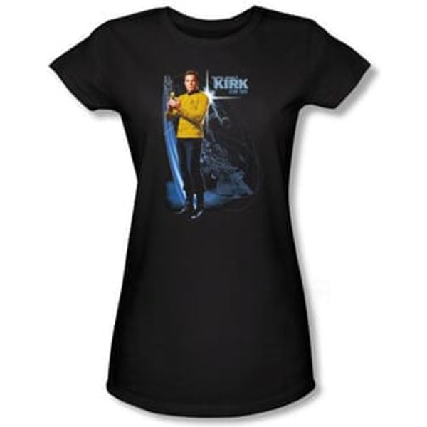 Star Trek Juniors T-shirt - Galactic Kirk Black Tee