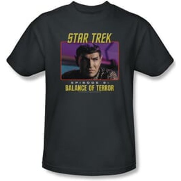 Star Trek Shirt Balance Of Terror Adult Charcoal Tee T-Shirt