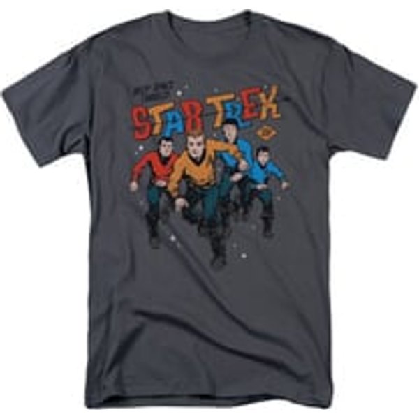 Star Trek Shirt Deep Space Thrills Charcoal T-Shirt