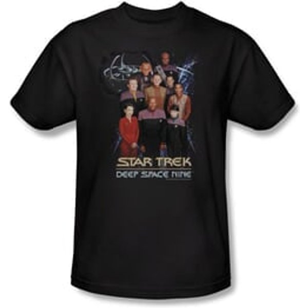 Star Trek Shirt Ds9 Crew Adult Black Tee T-Shirt