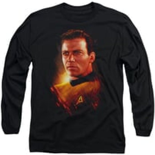 Star Trek Shirt Epic Kirk Long Sleeve Black Tee T-Shirt
