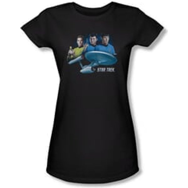 Star Trek Shirt Juniors The Main Three Black T-Shirt
