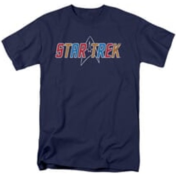 Star Trek Shirt Multi-Colored Logo Navy T-Shirt