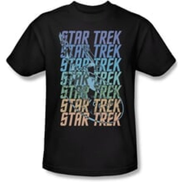 Star Trek Shirt Multi Logo Black T-Shirt