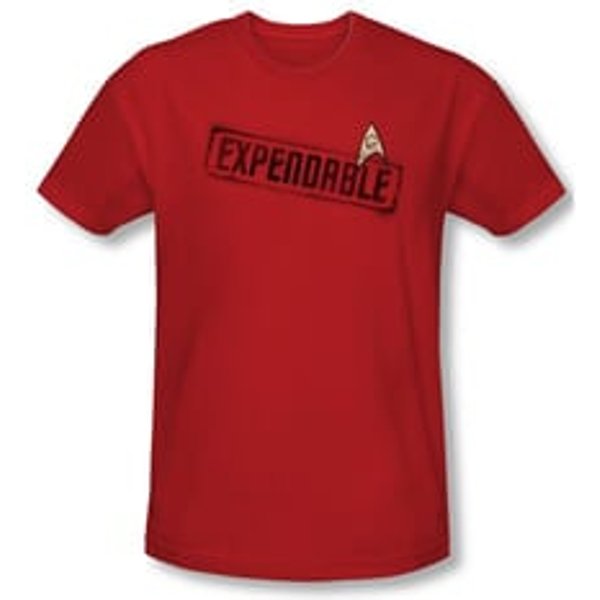 Star Trek Shirt Slim Fit Expendable Red T-Shirt