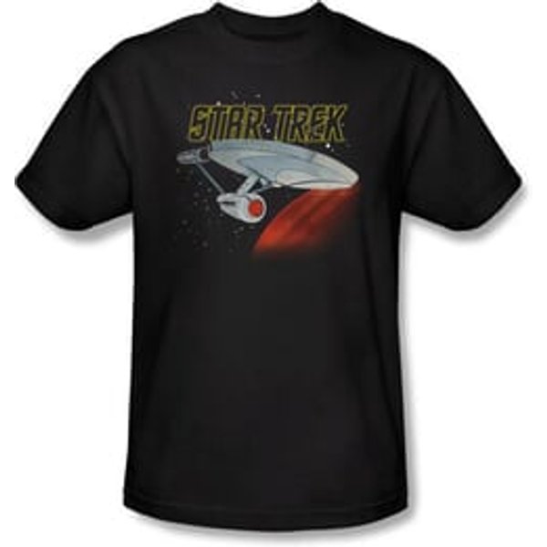 Star Trek T-shirt - Retro Enterprise Adult Black