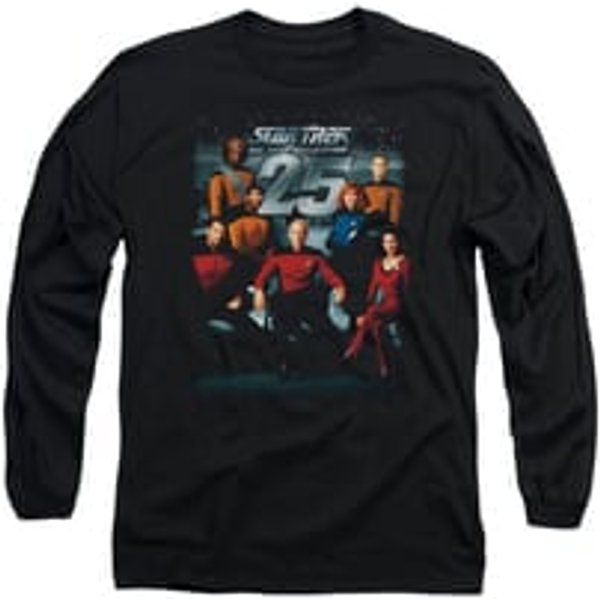 Star Trek - The Next Generation Shirt 25th Anniversary Long Sleeve Black Tee T-Shirt