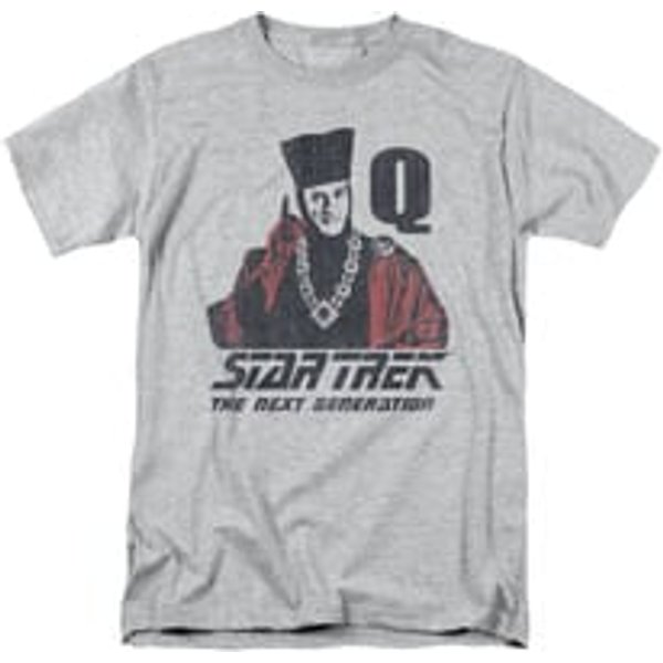 Star Trek - The Next Generation Shirt Q Point Adult Athletic Heather Tee T-Shirt