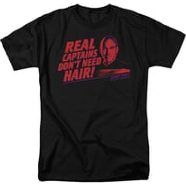 Star Trek - The Next Generation Shirt Real Captain Adult Black Tee T-Shirt