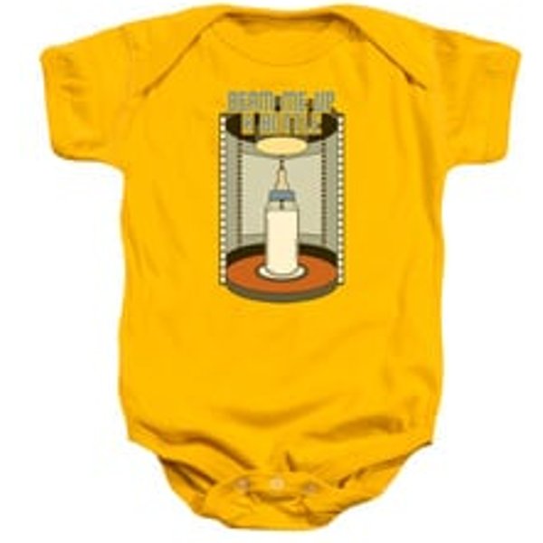Star Trek - The Original Series Baby Romper Bottle Beam Up Gold Infant Babies Creeper
