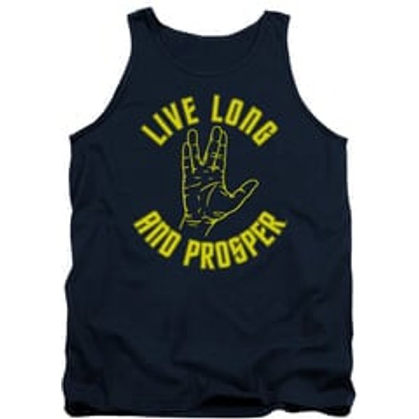 Star Trek - The Original Series Tank Top Live Long Hand Navy Tanktop
