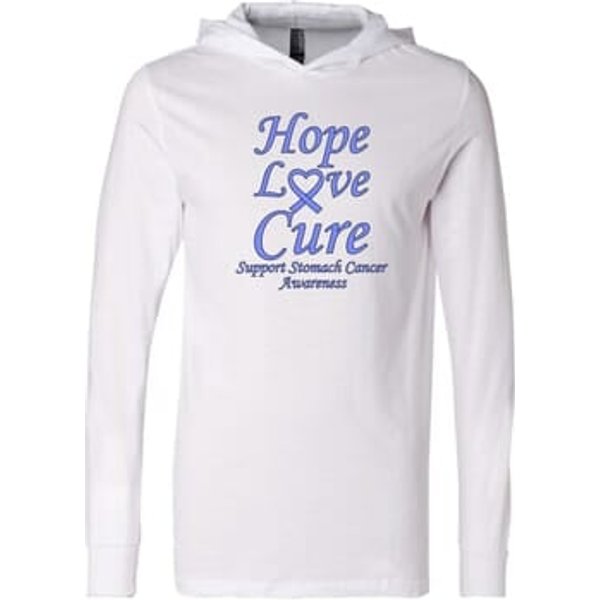 Stomach Cancer Tee Hope Love Cure Lightweight Hoodie