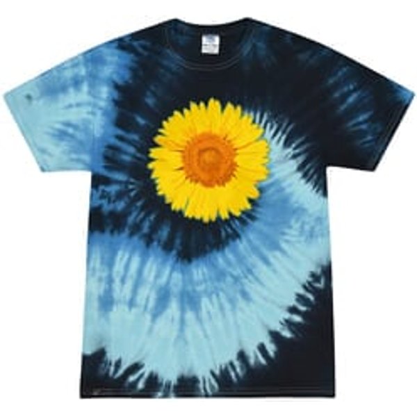Sunflower Tie Dye Tshirt - Blue Ocean