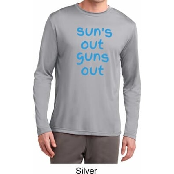 Suns Out Guns Out Mens Dry Wicking Long Sleeve Shirt