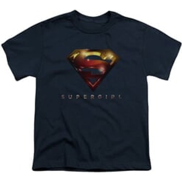 Supergirl Kids Shirt Logo Glare Navy Blue T-Shirt