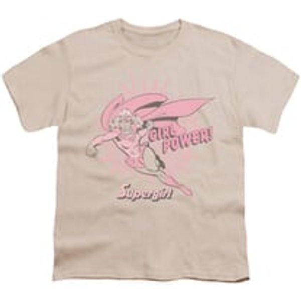 Supergirl Shirt Girl Power Kids Cream Youth Tee T-Shirt