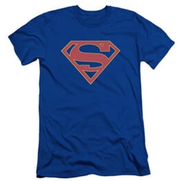 Supergirl Slim Fit Shirt Logo Royal Blue T-Shirt