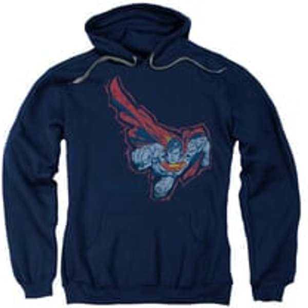 Superman Hoodie Scribble And Soar Navy Sweatshirt Hoody