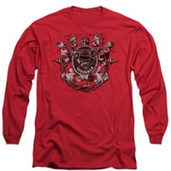 Superman Shirt All Hail Long Sleeve Red Tee T-Shirt
