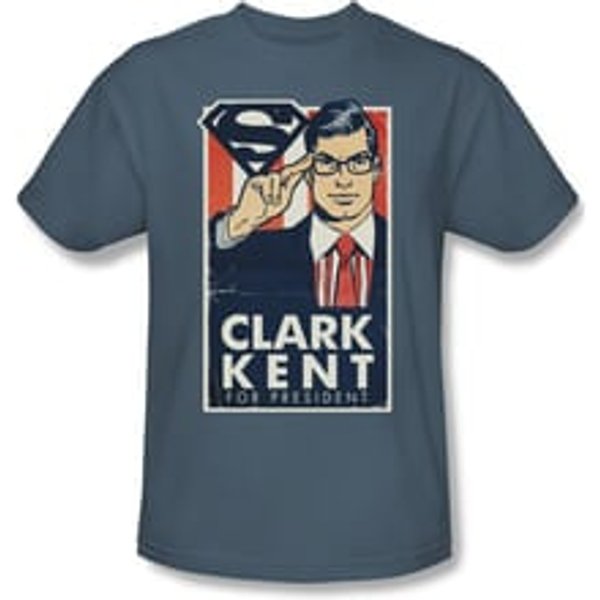 Superman Shirt Clark Kent For President Slate T-Shirt