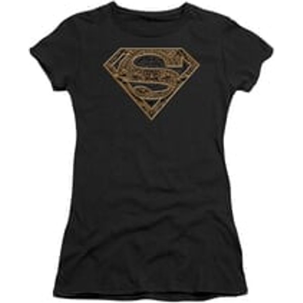 Superman Shirt Juniors Aztec Shield Black T-Shirt