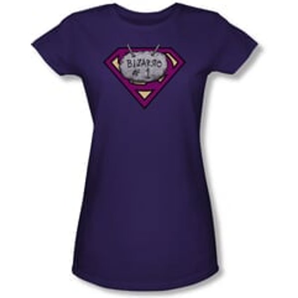 Superman Shirt Juniors Bizzaro #1 Purple T-Shirt