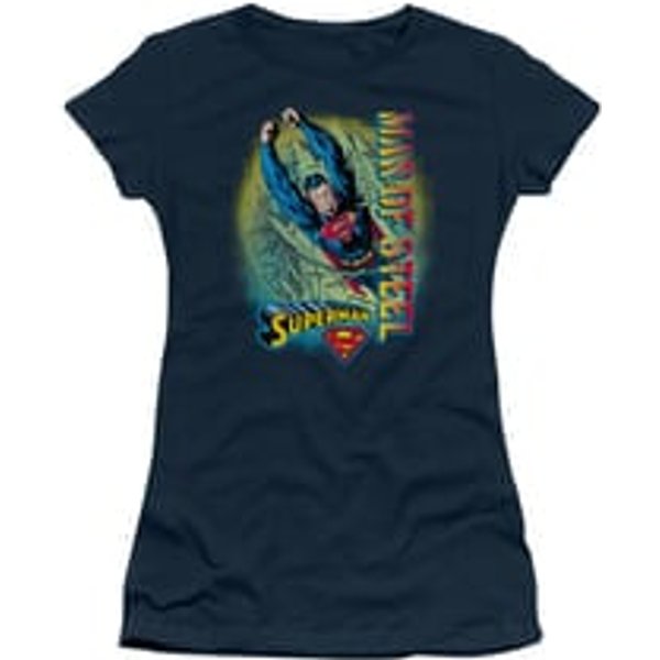 Superman Shirt Juniors Break Through Navy T-Shirt