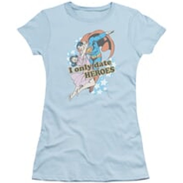 Superman Shirt Juniors Date Heroes Light Blue T-Shirt