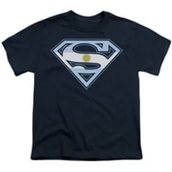 Superman Shirt Kids Argentinian Shield Navy T-Shirt