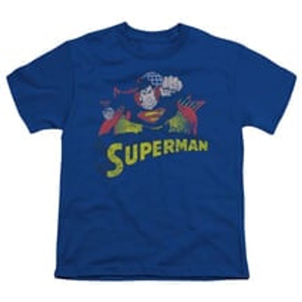 Superman Shirt Kids Distresed Royal T-Shirt