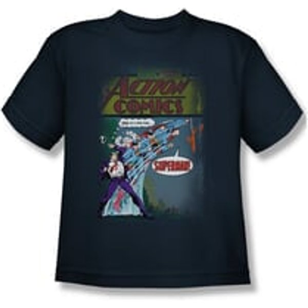 Superman Shirt Kids Quick Change Navy T-Shirt