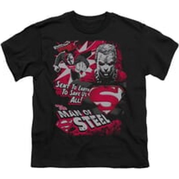Superman Shirt Kids Save Us All Black T-Shirt