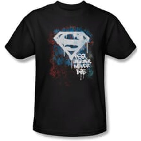 Superman Shirt Never Die Black T-Shirt
