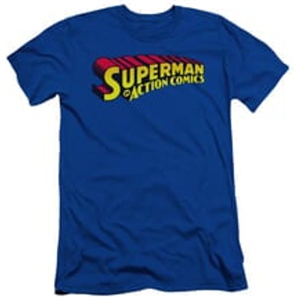 Superman Shirt Slim Fit Action Comics Royal T-Shirt