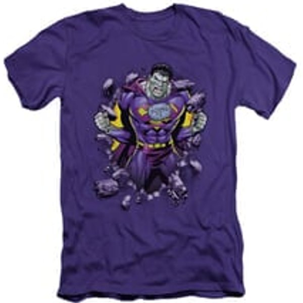 Superman Shirt Slim Fit Bizzaro Breakthrough Purple T-Shirt
