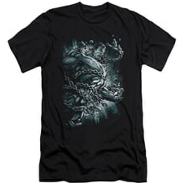 Superman Shirt Slim Fit Break Free Black T-Shirt
