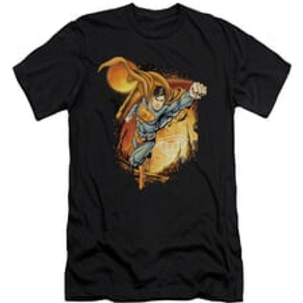 Superman Shirt Slim Fit Last Sons Black T-Shirt